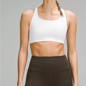 White Lululemon Energy Sports Bra Size 4